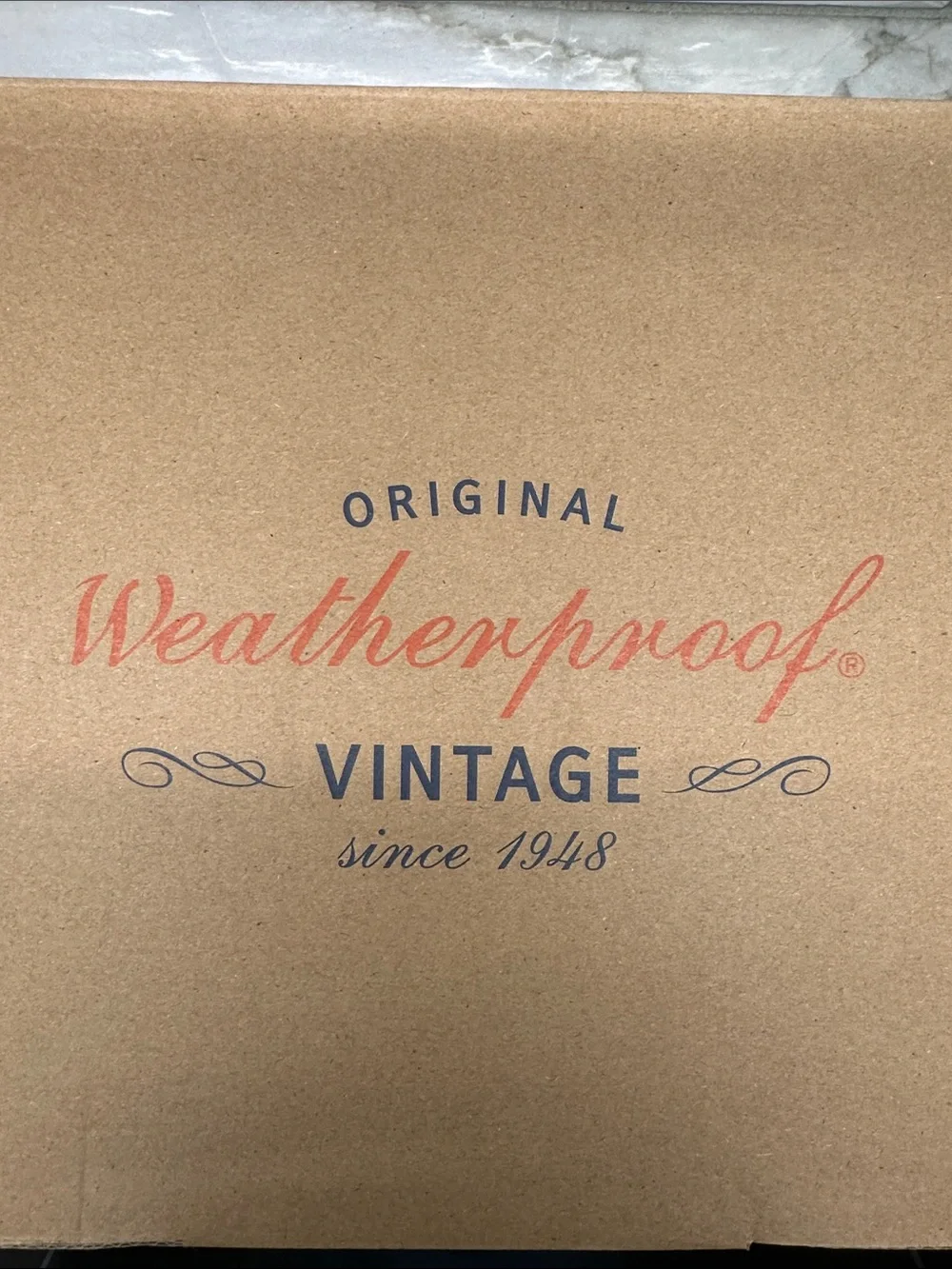 Original Weatherproof Vintage Brown Hiking Boots w Navy Collar NIB Sz12